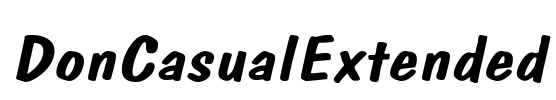 DonCasualExtended Font Image