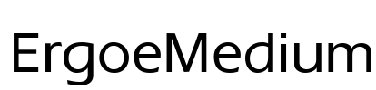 ErgoeMedium Font Image