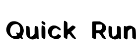 Quick Run Font Image