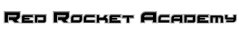 Red Rocket Academy Font Image