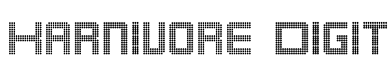 Karnivore Digit Font Image