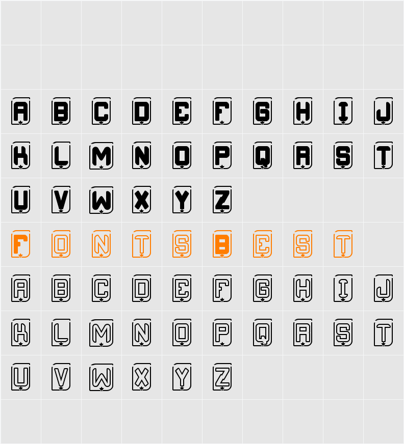 FoOnTaStIcA St Character Map