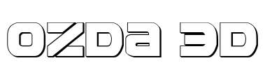 Ozda 3D Font Image