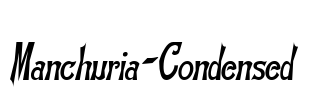 Manchuria-Condensed Font Image