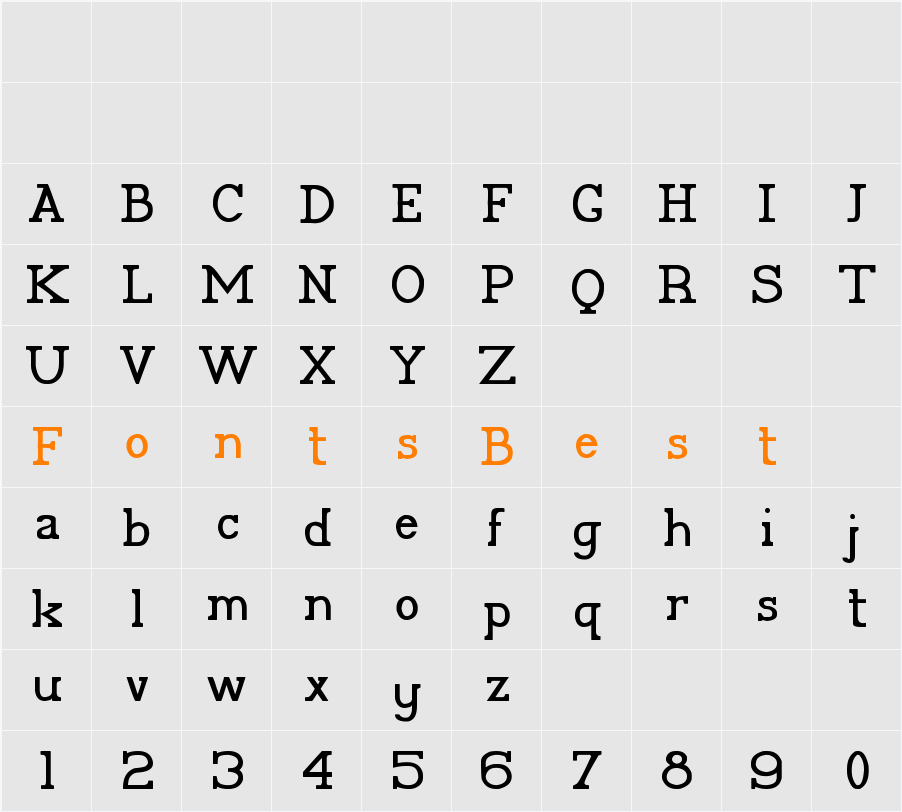 Pélida Character Map