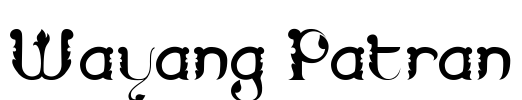 Wayang Patran Font Image