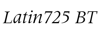 Latin725 BT Font Image