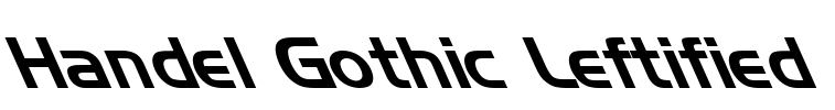 Handel Gothic Leftified Font Image