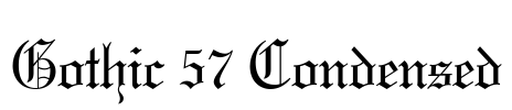 Gothic 57 Condensed