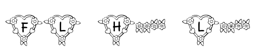 FL Heart Light Font Image