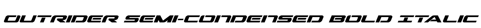 Outrider Semi-Condensed Bold Italic Font Image