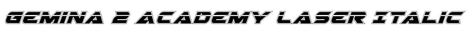 Gemina 2 Academy Laser Italic Font Image