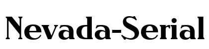 Nevada-Serial Font Image