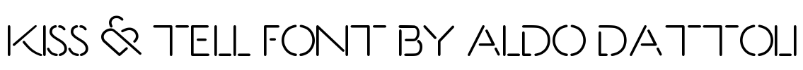 Kiss & Tell Font By Aldo Dattoli Font Image