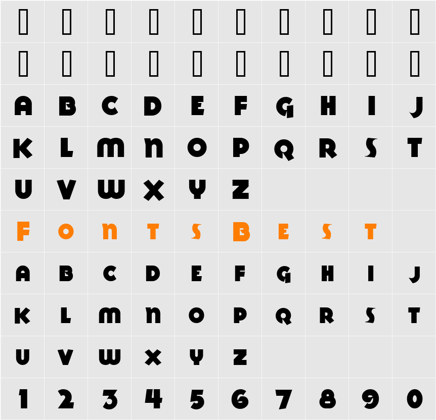 GoyaUltra Character Map