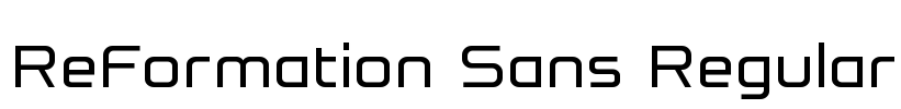 ReFormation Sans Regular Font Image