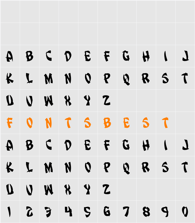 Egg Roll Rotated Character Map