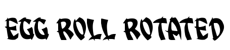 Egg Roll Rotated Font Image