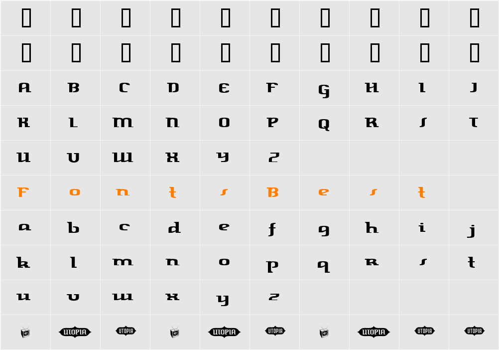 Harper Free Version Character Map