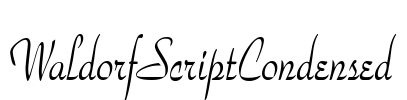 WaldorfScriptCondensed Font Image
