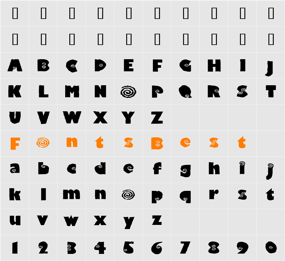 VertigoExtended Character Map