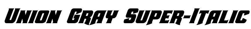 Union Gray Super-Italic