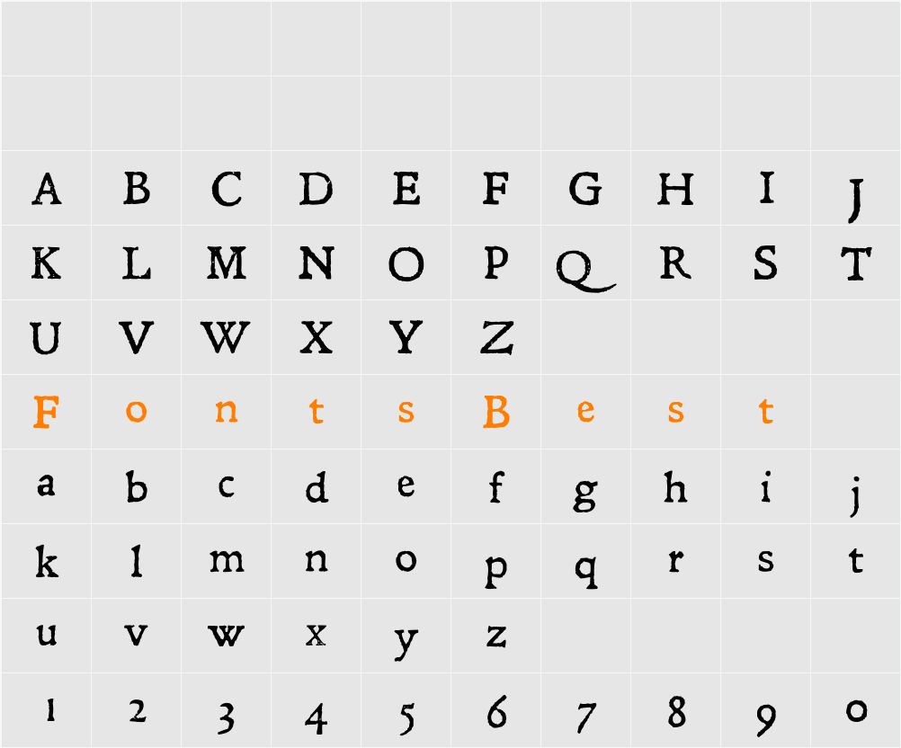 Leander Character Map