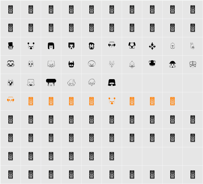 bubbledco Character Map