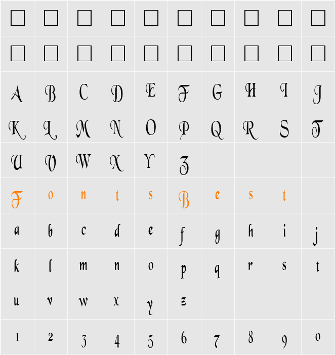 White Character Map
