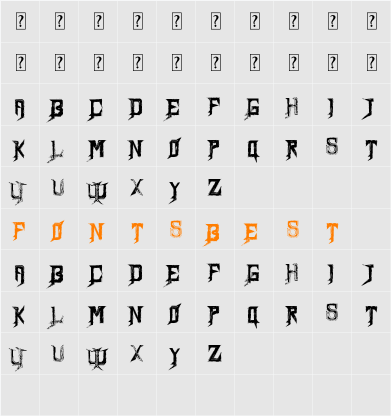 Decas Character Map