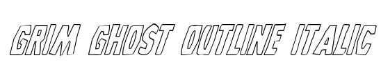 Grim Ghost Outline Italic