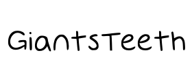 GiantsTeeth Font Image