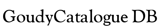 GoudyCatalogue DB Font Image