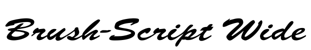 Brush-Script Wide Font Image