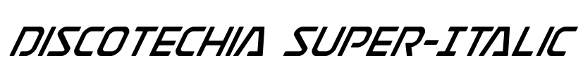 Discotechia Super-Italic Font Image