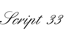 Script 33 Font Image