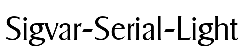 Sigvar-Serial-Light Font Image