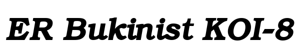 ER Bukinist KOI-8 Font Image
