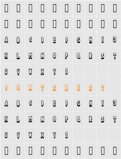 FuntleCaps Character Map