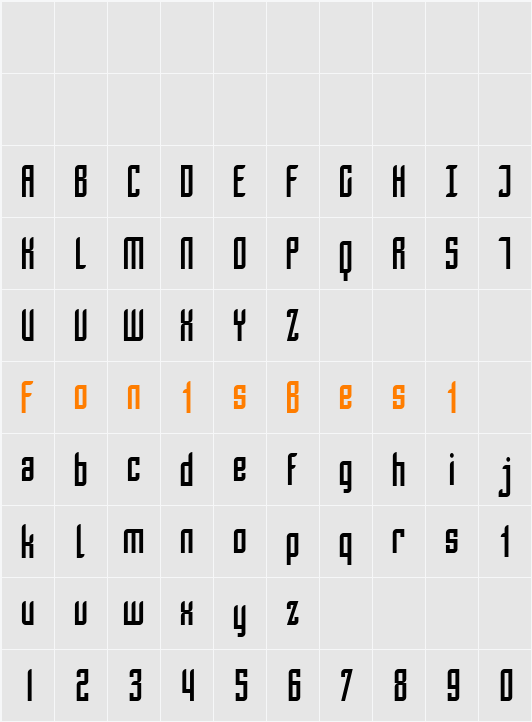 SF Piezolectric Condensed Character Map