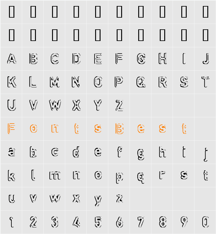 defora Character Map