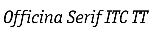 Officina Serif ITC TT Font Image
