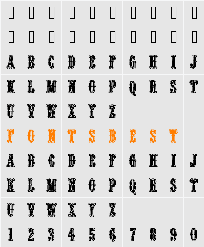 QuentinCaps Character Map