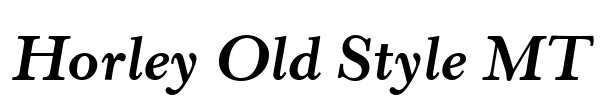 Horley Old Style MT Font Image