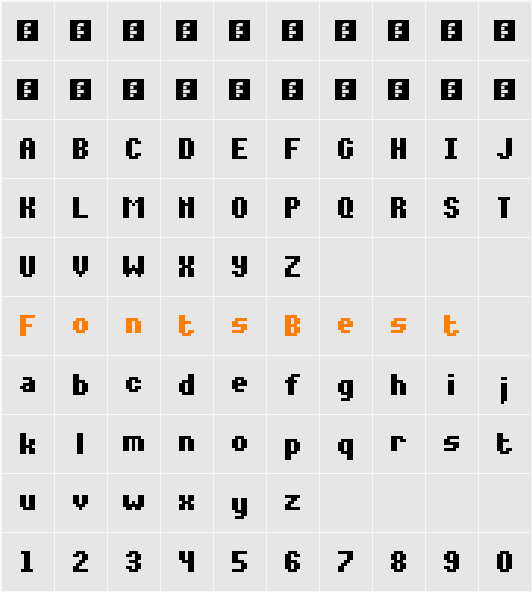Notalot35 Character Map