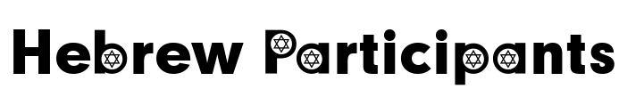 Hebrew Participants Font Image
