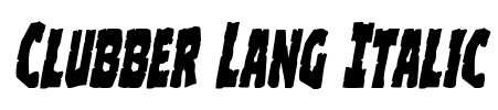 Clubber Lang Italic