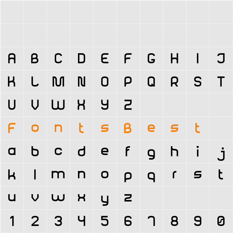 Rounded Sans Serif 7 Character Map