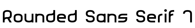 Rounded Sans Serif 7