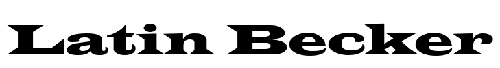 Latin Becker Font Image